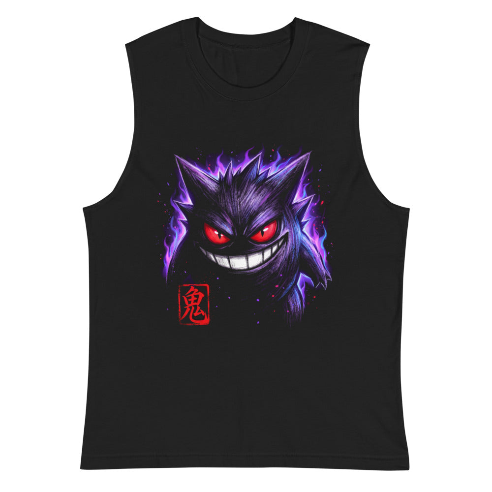 Sin mangas Pokemon Gengar Oni Kanji Red Seal - Plano