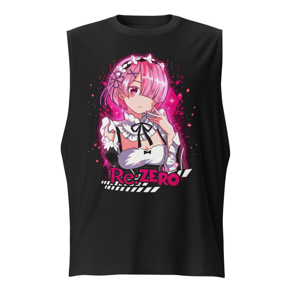 Sin mangas Re Zero Ram Pink Maid Splash - Frente