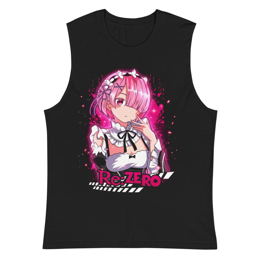 Sin mangas Re Zero Ram Pink Maid Splash - Plano
