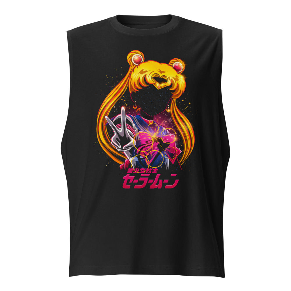 Sin mangas Sailor Moon Galaxy Face Peace Sign - Frente
