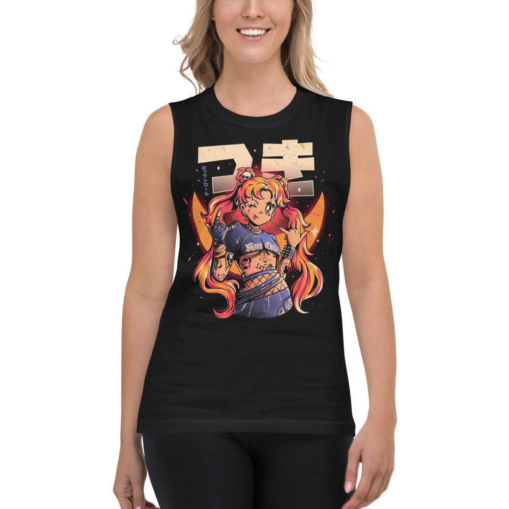 Sin mangas Sailor Moon Punk Rocker Moon Child - Modelo femenina