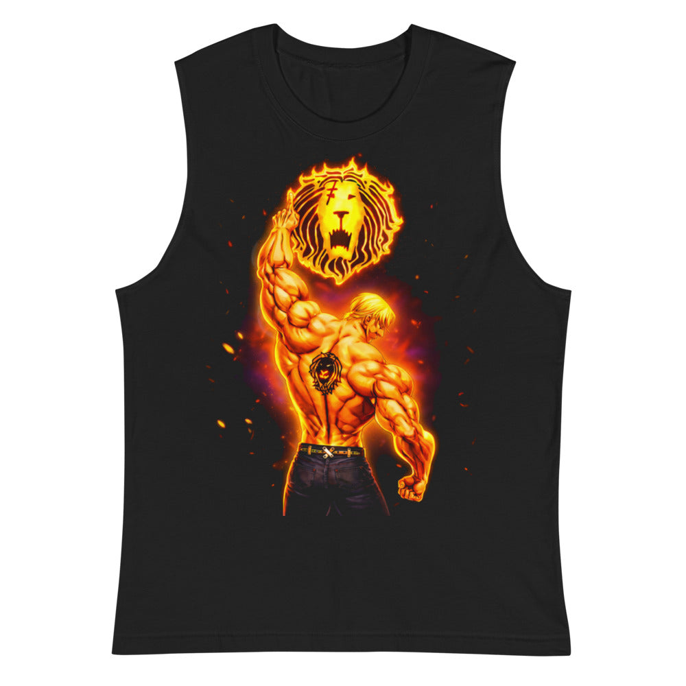 Sin mangas Seven Deadly Sins Escanor Flaming Lion Emblem - Plano
