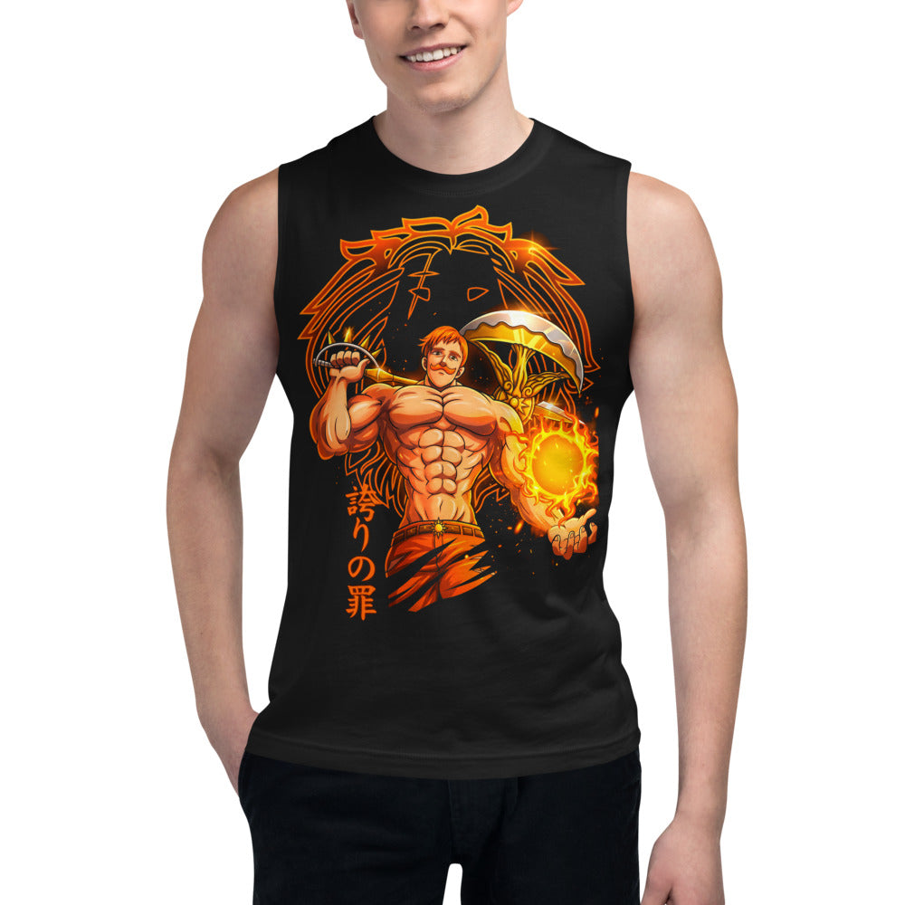 Sin mangas Seven Deadly Sins Escanor Sin Of Pride - Modelo masculino
