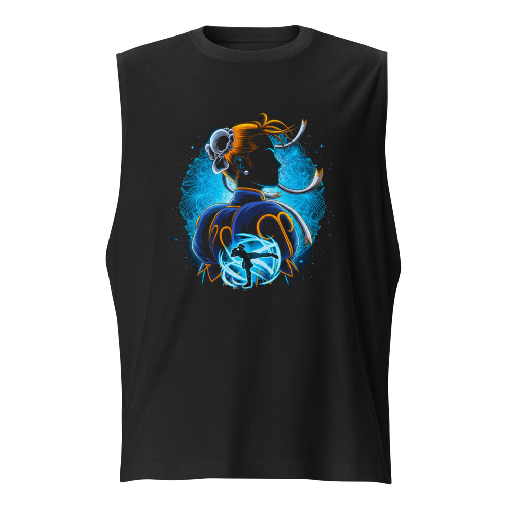 Sin mangas Street Fighter Chun-Li Blue Lotus Kick - Frente