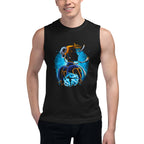 Sin mangas Street Fighter Chun-Li Blue Lotus Kick - Modelo masculino