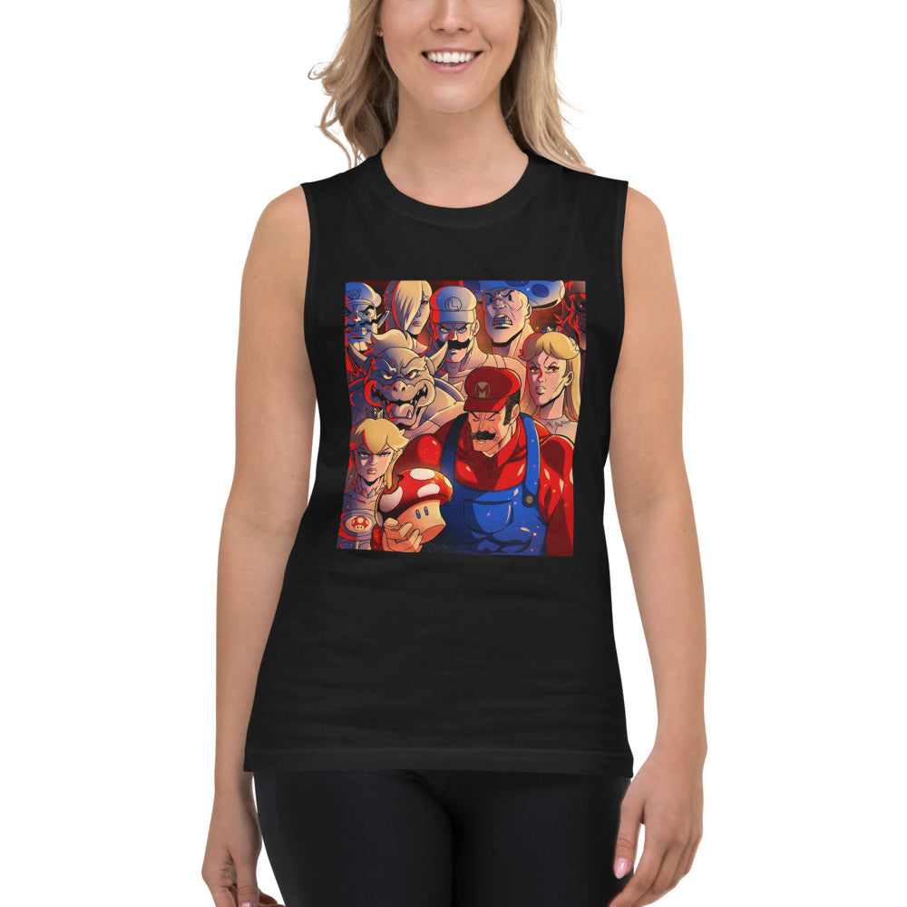Sin mangas Super Mario Gritty Cast Red Mushroom - Modelo femenina