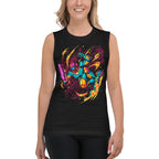 Sin mangas Teal Power Suit Arm Cannon Jump Kick - Modelo femenina
