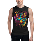 Sin mangas Teal Power Suit Arm Cannon Jump Kick - Modelo masculino