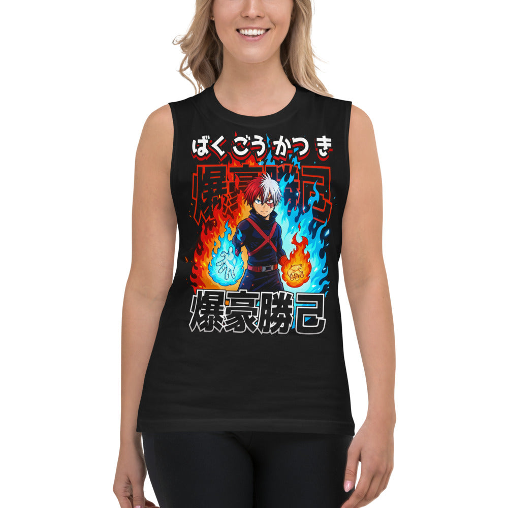 Sin mangas Todoroki Fire And Ice My Hero Academia - Modelo femenina