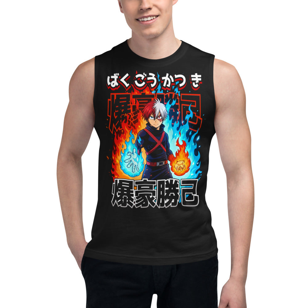 Sin mangas Todoroki Fire And Ice My Hero Academia - Modelo masculino