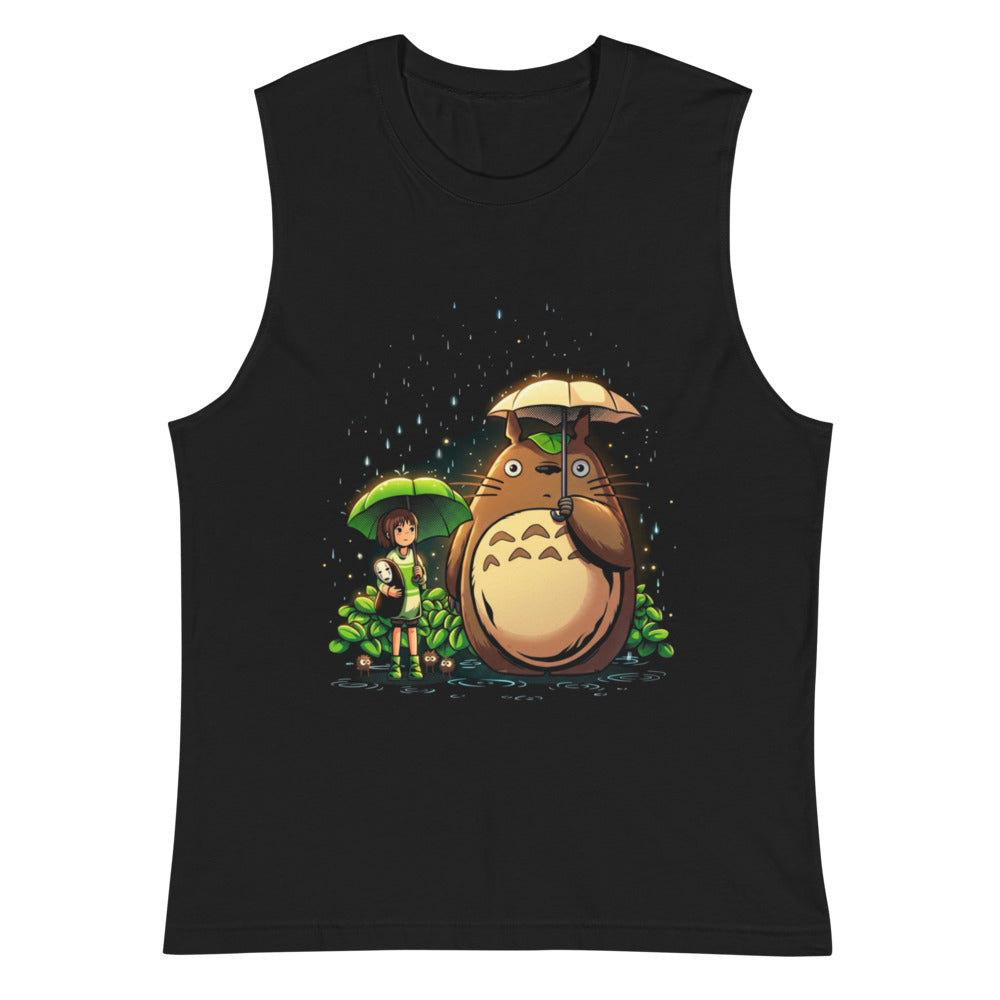 Sin mangas Totoro Chihiro No Face Rain Umbrellas - Plano