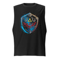 Sin mangas Zelda Hylian Shield Triforce Blue Brushstroke - Frente
