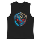 Sin mangas Zelda Hylian Shield Triforce Blue Brushstroke - Plano