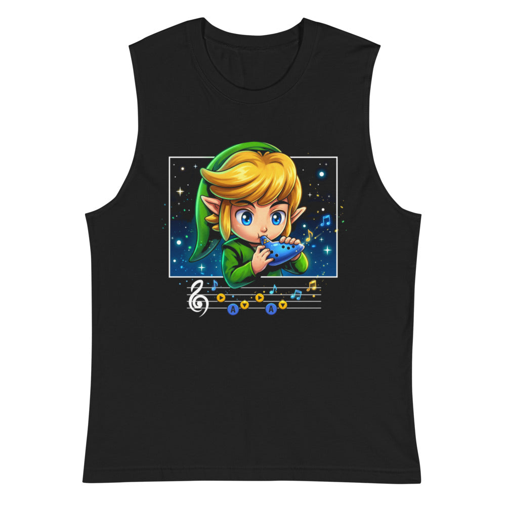 Sin mangas Zelda Link Chibi Ocarina Melody - Plano