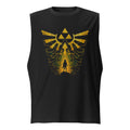 Sin mangas Zelda Link Silhouette Golden Hylian Crest - Frente