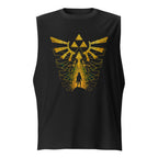 Sin mangas Zelda Link Silhouette Golden Hylian Crest - Frente