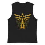 Sin mangas Zelda Link Silhouette Golden Hylian Crest - Plano