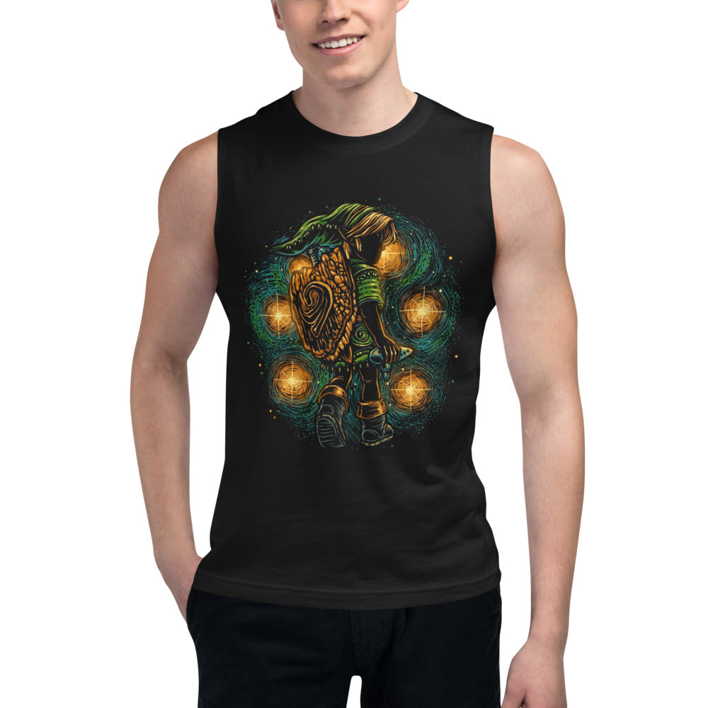 Sin mangas Zelda Link Starry Night Ocarina - Modelo masculino