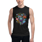 Sin mangas Zelda Tattoo Flash Majoras Mask Rupees - Modelo masculino