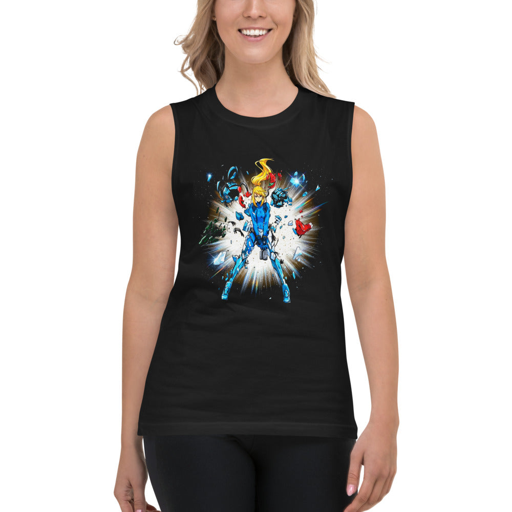 Sin mangas Zero Suit Shatter Metroid Modelo femenina