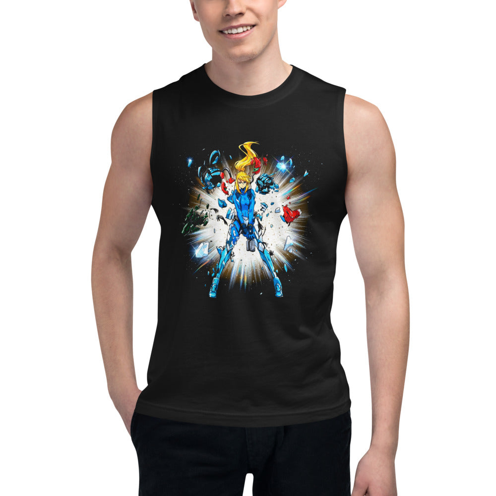 Sin mangas Zero Suit Shatter Metroid Modelo masculino