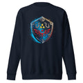 Suéter Zelda Hylian Shield Triforce Blue Brushstroke - Frente