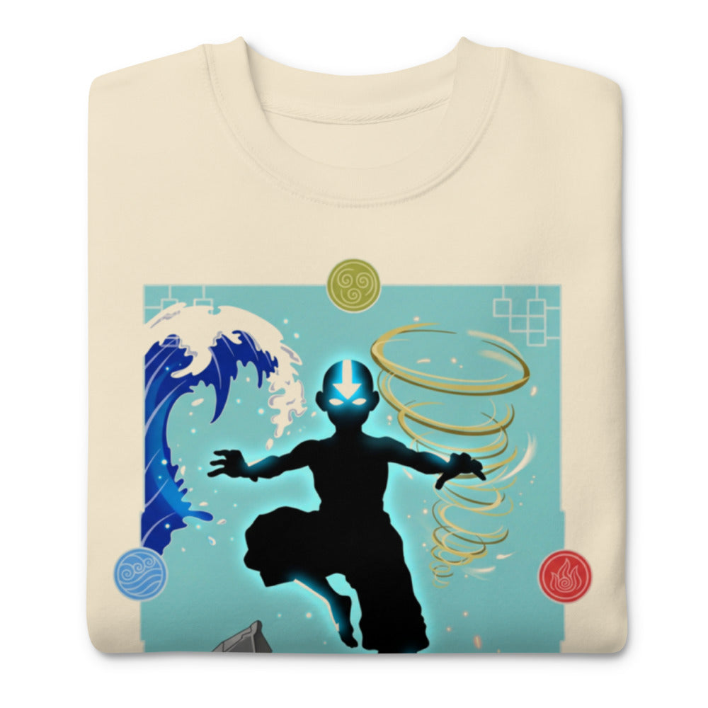 Suéter Avatar Aang Four Elements Silhouette - Doblado