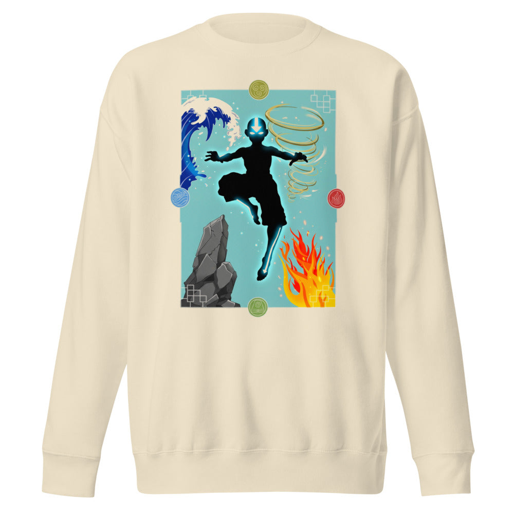 Suéter Avatar Aang Four Elements Silhouette - Frente