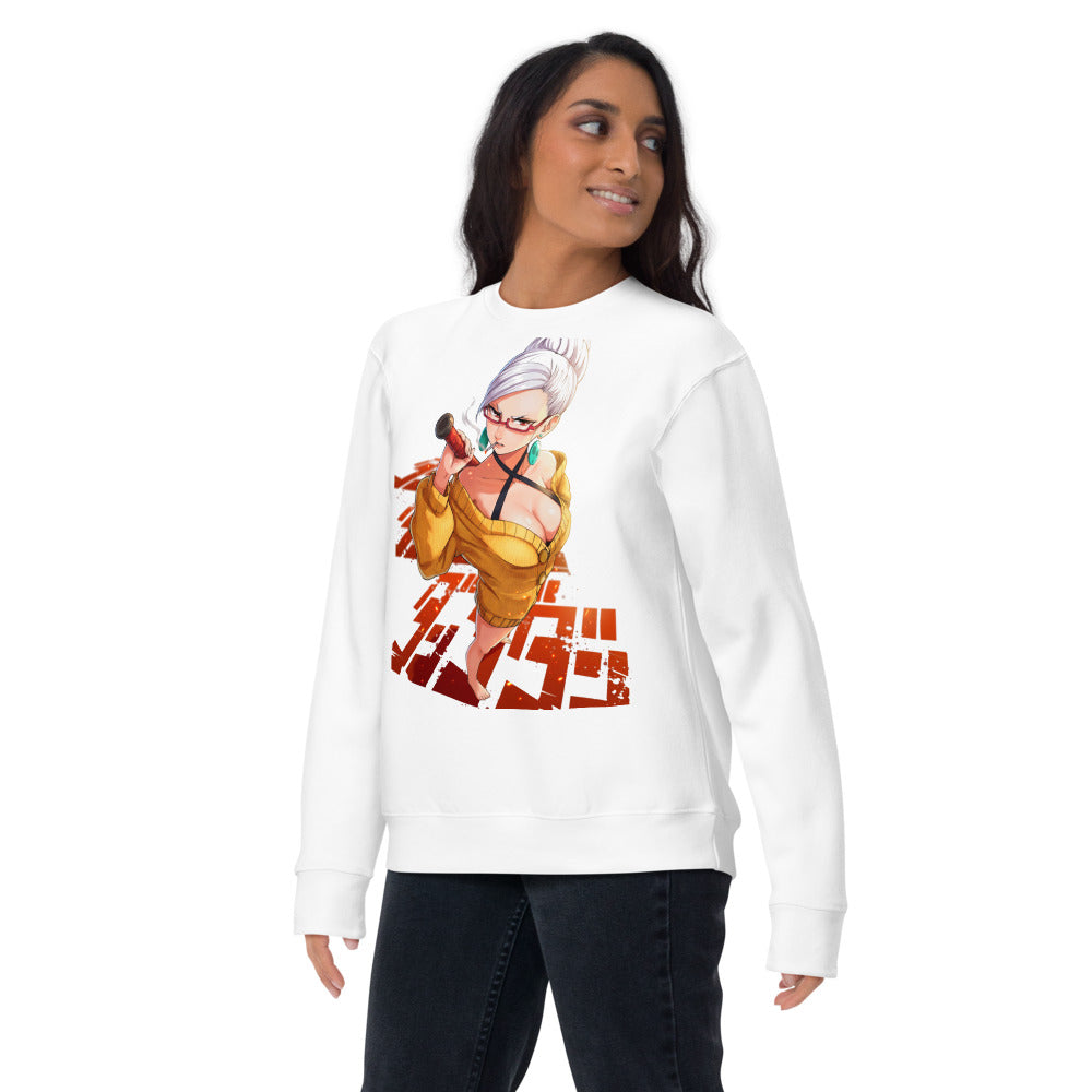 Suéter Anime Girl Yellow Sweater Red Glasses - Lifestyle mujer