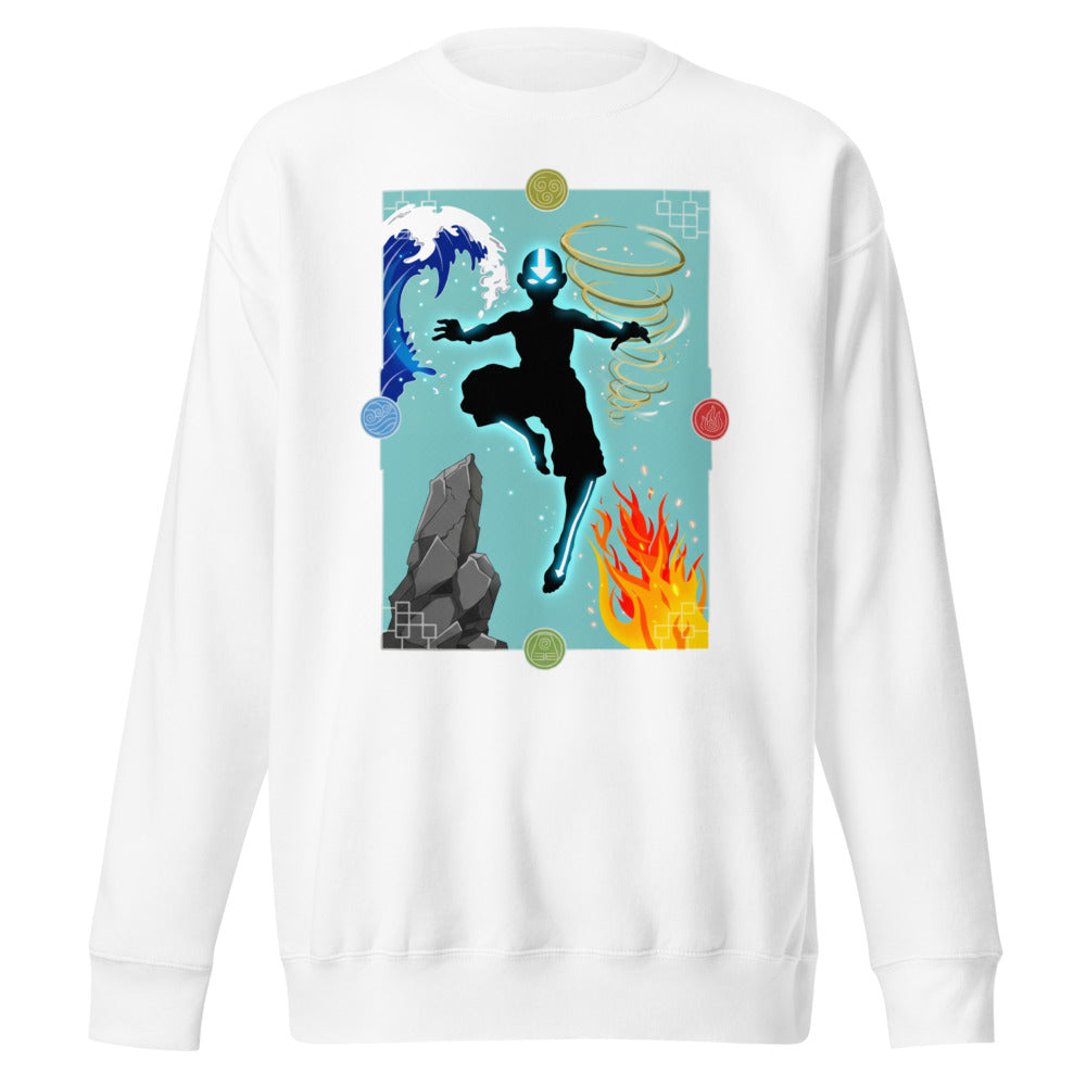 Suéter Avatar Aang Four Elements Silhouette - Frente