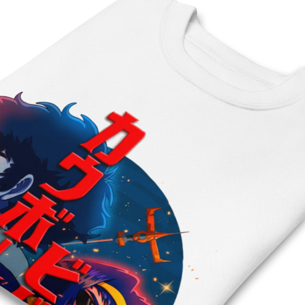 Suéter Cowboy Bebop Spike And Faye Red Katakana - Doblado zoom