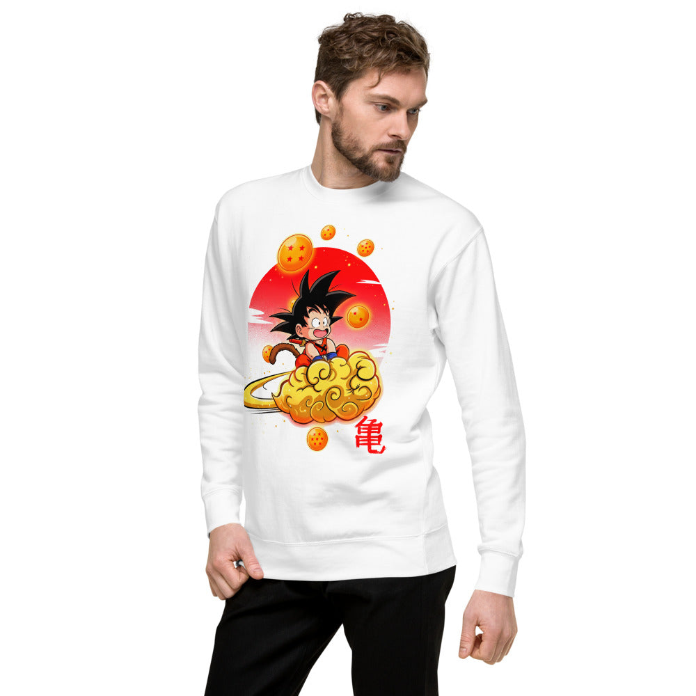 Suéter Dragon Ball Kid Goku Flying Nimbus - Lateral izquierdo