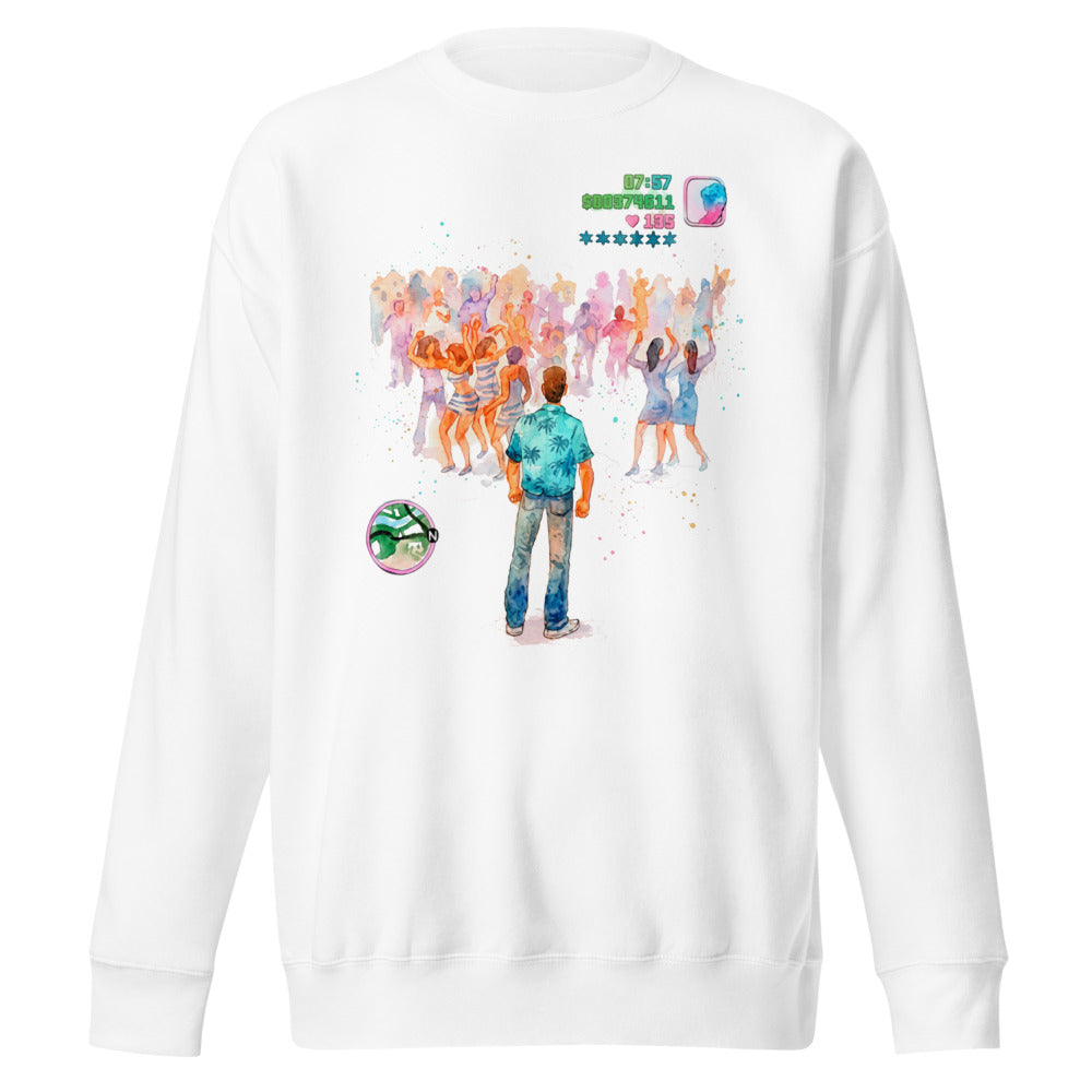 Suéter GTA Vice City Dance Floor Watercolor - Frente