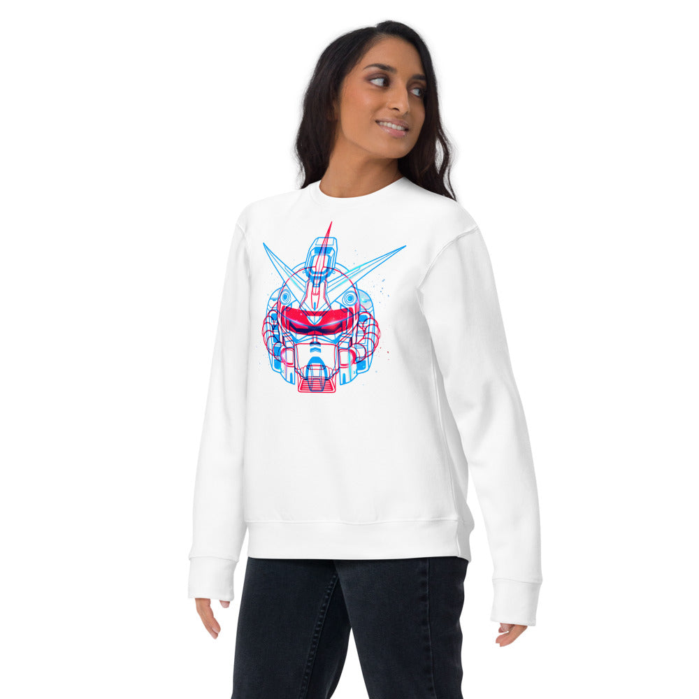 Suéter Gundam Red Blue Double Exposure - Lifestyle mujer