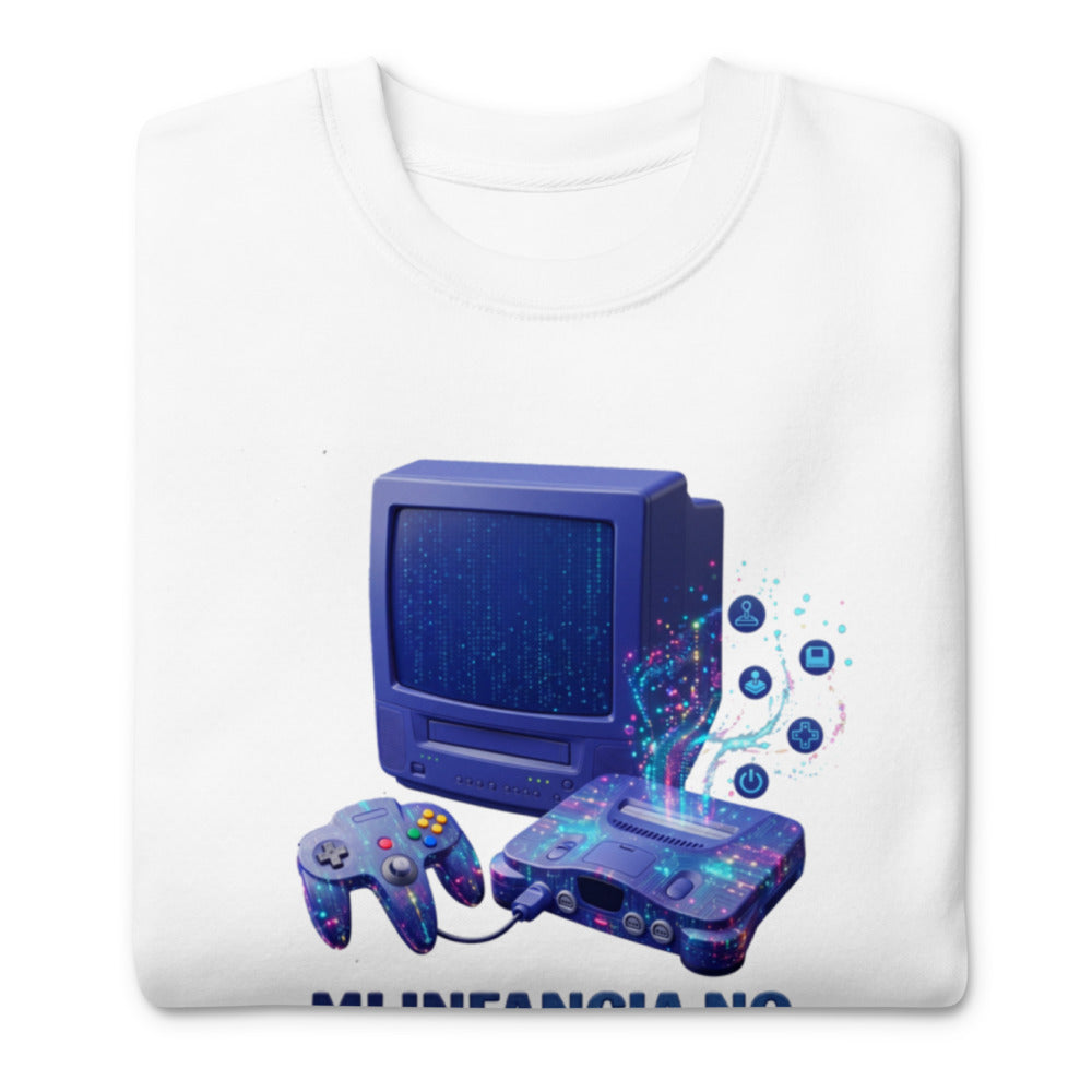 Sueter Mi Infancia No Necesitaba Actualizaciones Retro Console Doblado