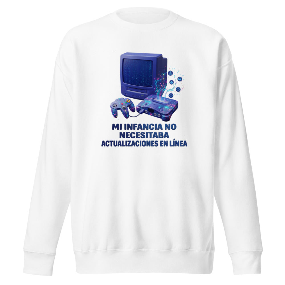 Sueter Mi Infancia No Necesitaba Actualizaciones Retro Console Frente