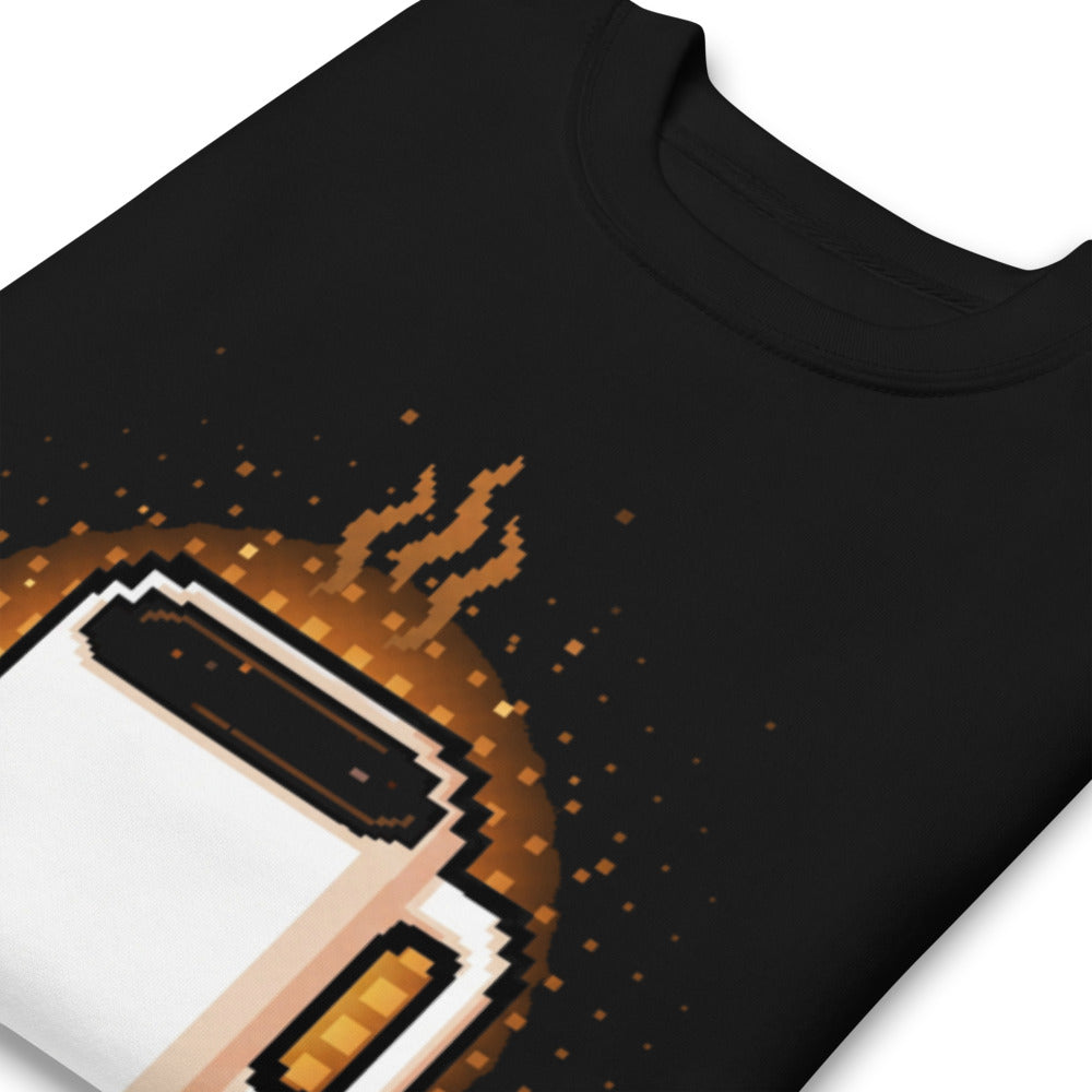 Suéter 1 Up Pixel Coffee Mug Amber Glow - Doblado zoom
