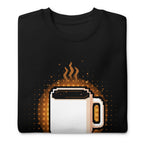 Suéter 1 Up Pixel Coffee Mug Amber Glow - Doblado