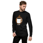 Suéter 1 Up Pixel Coffee Mug Amber Glow - Lateral izquierdo