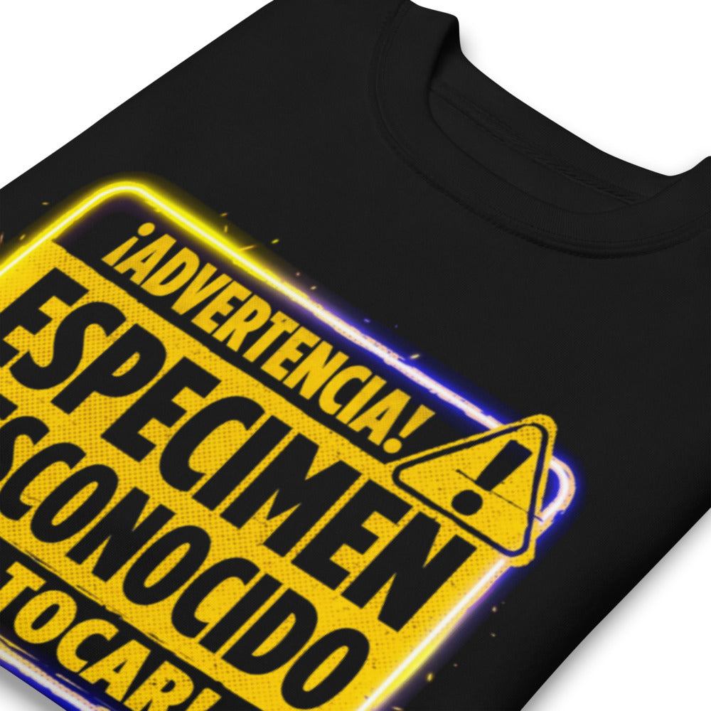 Suéter Advertencia Espécimen Desconocido No Tocar - Doblado zoom