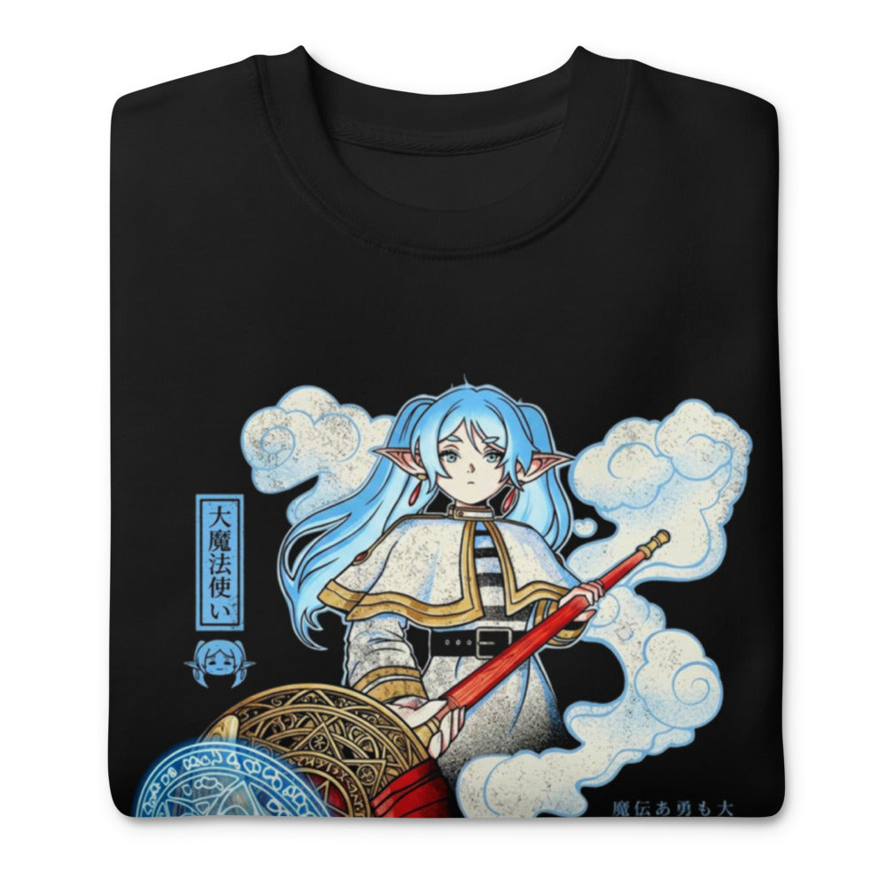 Sueter Anime Elf Sorceress Witch Broom Doblado