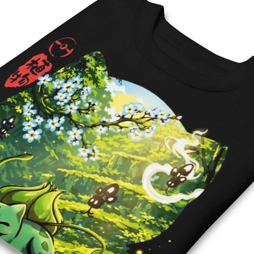 Suéter Bulbasaur Sunlit Blossom Forest - Doblado zoom