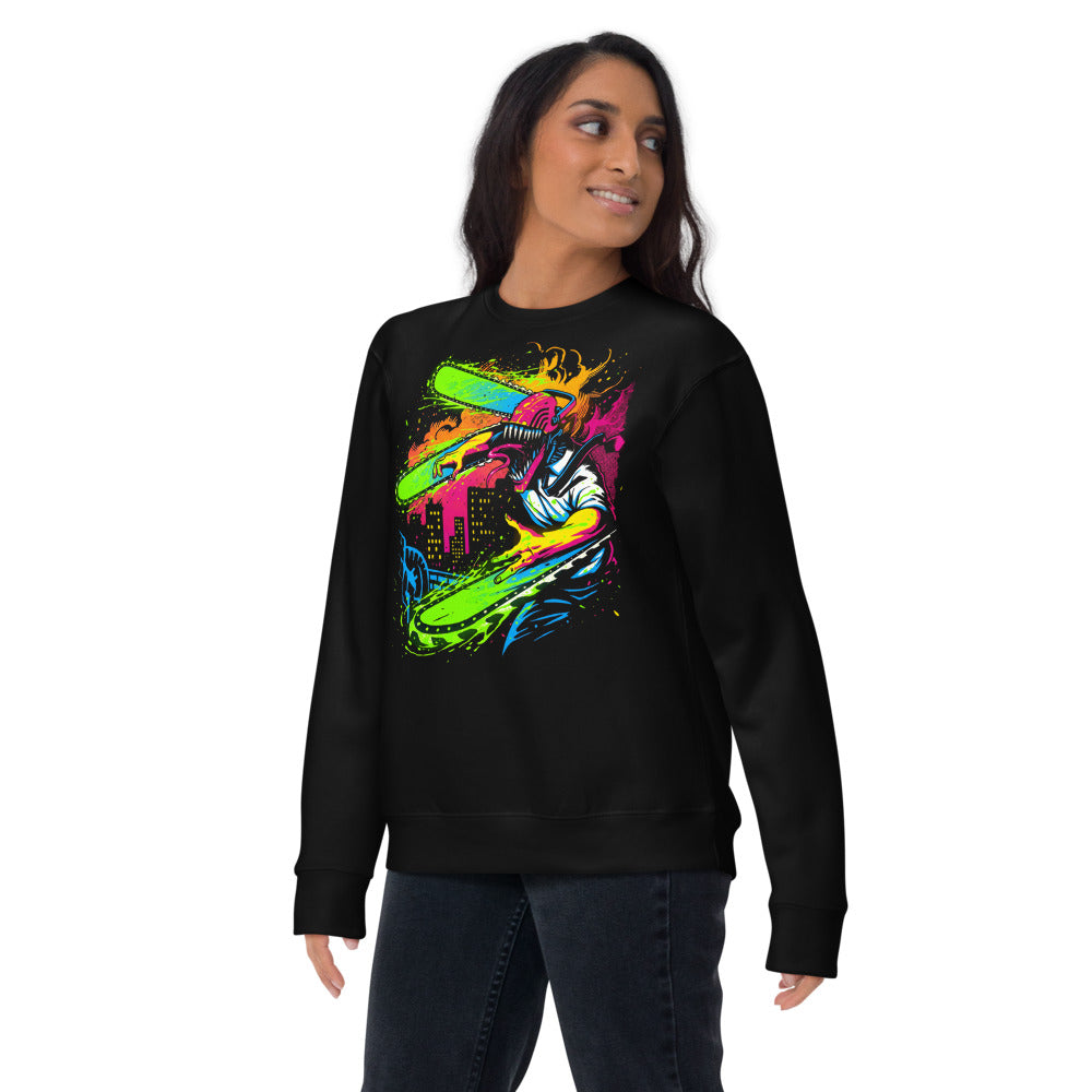 Suéter Chainsaw Man Neon Splatter City - Lifestyle mujer