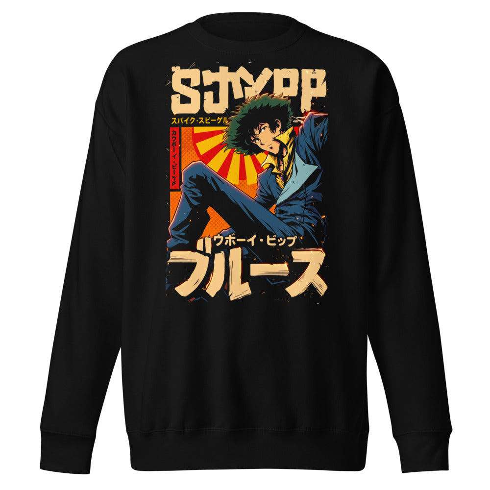 Suéter Cowboy Bebop Spike Spiegel Katakana Blues - Frente