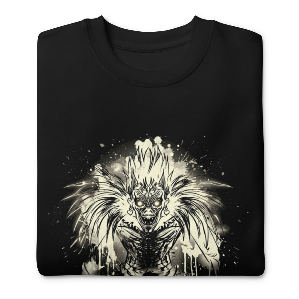 Suéter Death Note Ryuk Ink Splatter Shinigami - Doblado