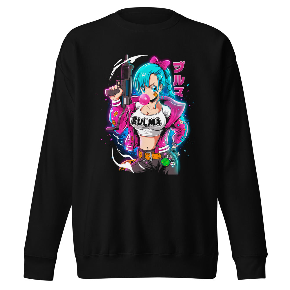 Suéter Dragon Ball Bulma Neon Bubble Gum Jacket - Frente