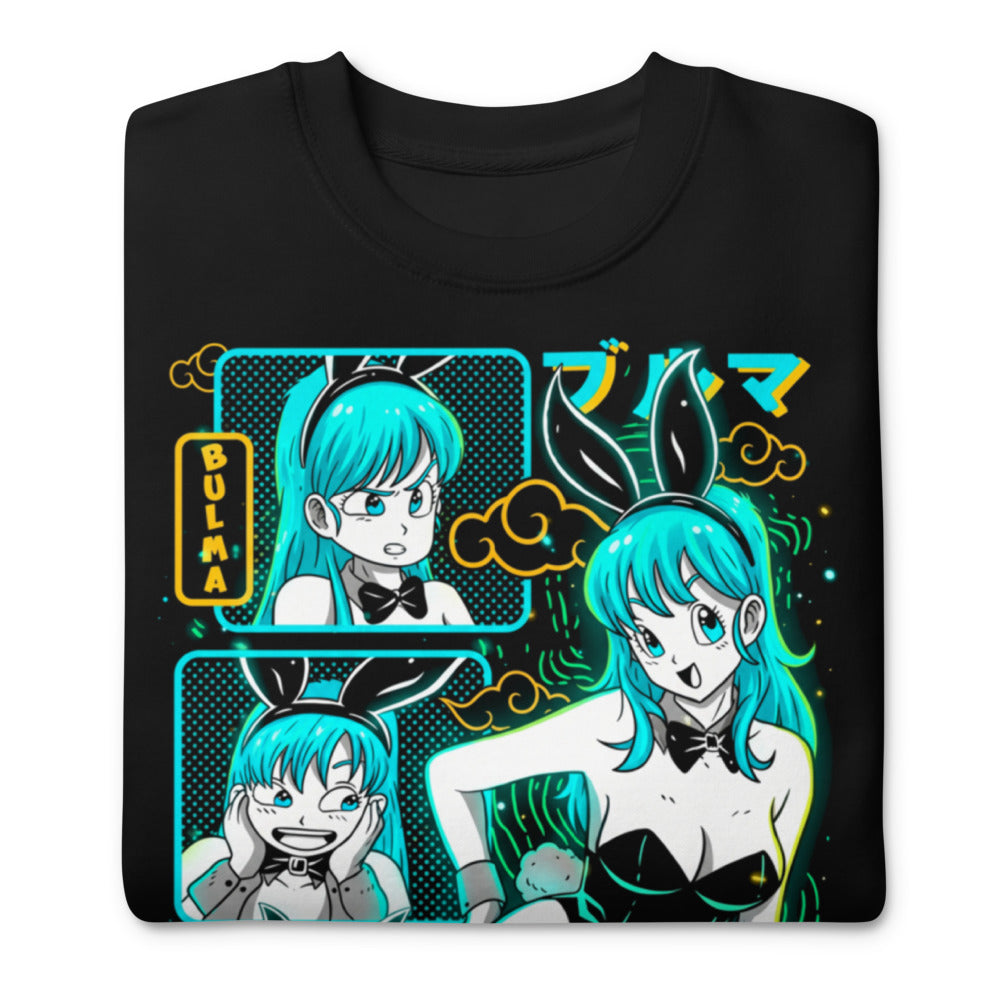 Suéter Dragon Ball Bulma Neon Panels Dragon Radar - Doblado
