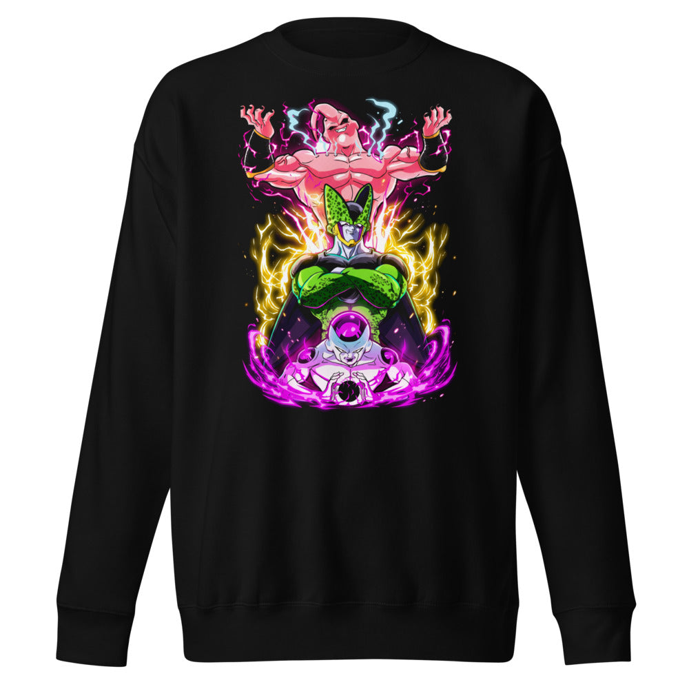 Suéter Dragon Ball Frieza Cell Buu Lightning Auras - Frente