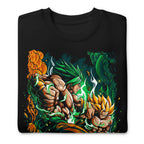 Suéter Dragon Ball Goku Vs Broly Green Aura - Doblado