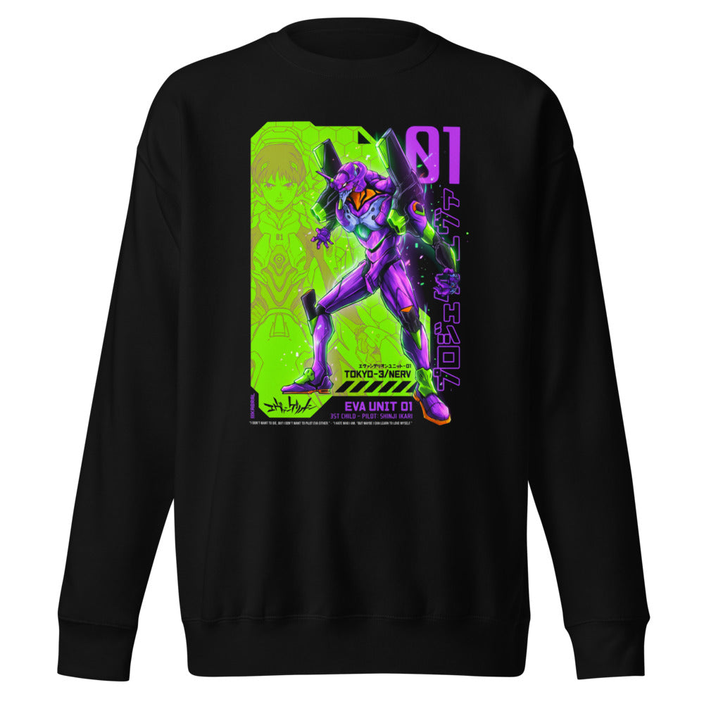 Suéter Evangelion Eva 01 Shinji Ikari Nerv - Frente